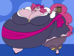 Size: 3249x2484 | Tagged: anthro, artist:da-fuze, bbw, belly, big belly, big breasts, breasts, busty pinkie pie, commission, derpibooru import, fat, fetish, headscarf, huge breasts, impossibly large belly, impossibly large breasts, impossibly wide hips, leg brace, morbidly obese, mug, obese, one eye closed, piggy pie, pinkie pie, pirate, plantigrade anthro, pudgy pie, scarf, smiling, ssbbw, suggestive, wide hips, wink
