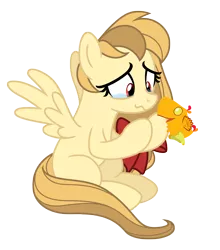 Size: 3540x4029 | Tagged: safe, artist:estories, derpibooru import, oc, oc:alice goldenfeather, oc:comet, pegasus, phoenix, pony, female, high res, mare, simple background, sitting, teary eyes, transparent background, vector