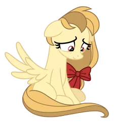 Size: 3725x4067 | Tagged: safe, artist:estories, derpibooru import, oc, oc:alice goldenfeather, pegasus, pony, cute, female, floppy ears, high res, mare, ocbetes, sad, simple background, sitting, solo, transparent background, vector