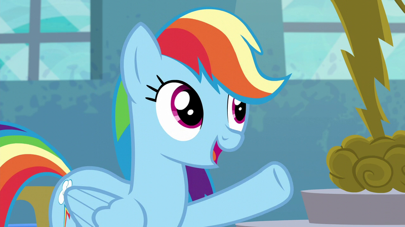 Size: 1280x720 | Tagged: alternate hairstyle, ashleigh ball, behaving like applejack, derpibooru import, forthright filly, lightning, newbie dash, rainbow dash, safe, screencap, voice actor joke