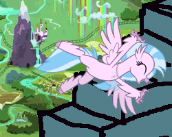 Size: 250x200 | Tagged: animated, artist:thetomness, artist:torpy-ponius, classical hippogriff, derpibooru import, disney princess, endless stairs, equestria, falling downstairs, falling downstairs fetish, gif, happy, hippogriff, it keeps happening, loop, safe, silverstream, stairs, stairs are awesome, taco tuesday, that hippogriff sure does love stairs