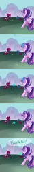 Size: 1000x5000 | Tagged: safe, artist:ericative, derpibooru import, fizzlepop berrytwist, starlight glimmer, tempest shadow, oc, pegasus, pony, unicorn, my little pony: the movie, ask-fizzlepop, ball, broken horn, comic, eye scar, foal, scar