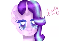 Size: 5000x3500 | Tagged: safe, artist:sweethearts11, derpibooru import, starlight glimmer, pony, bust, heart eyes, portrait, simple background, solo, white background, wingding eyes