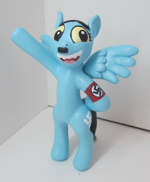 Size: 706x855 | Tagged: safe, artist:earthenpony, derpibooru import, ponified, pegasus, pony, bipedal, figure, irl, nazi, photo, pony hitler, smiling, swastika