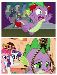 Size: 3106x4096 | Tagged: abuse, berry punch, berryshine, blues, coco crusoe, dark moon, derpibooru import, downvote bait, edit, edited screencap, fancypants, fleur-de-lis, go to sleep garble, graphite, horse play, implied hanging, junebug, millie, noose, noteworthy, pinkie pie, princess luna, rainbowshine, rainbow stars, rarity, sad, screencap, semi-grimdark, shitposting, spike, spikeabuse, sunshower raindrops