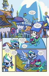 Size: 1024x1583 | Tagged: safe, artist:lytlethelemur, derpibooru import, oc, oc:gimbal lock, oc:rally point, pegasus, pony, comic:fly with me, littlepartycomics, canterlot, comic, female, filly, flying, impending adventure, mountain, roleplaying is magic