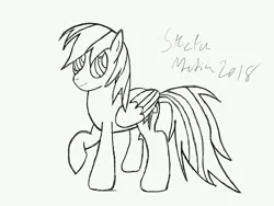 Size: 2048x1536 | Tagged: artist:sketchmedia, derpibooru import, monochrome, rainbow dash, safe, solo