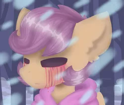 Size: 1000x846 | Tagged: anthro, artist:synnibear03, blood, comic:ponytale, derpibooru import, oc, oc:ponytale scootaloo, scootaloo, semi-grimdark, solo, unofficial characters only