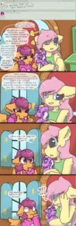 Size: 2124x6275 | Tagged: anthro, artist:synnibear03, comic:ponytale, derpibooru import, fluttershy, hybrid, implied oc:t-bone, interspecies offspring, oc, oc:ponytale fluttershy, oc:ponytale scootaloo, oc:ponytale screwball, offspring, parent:discord, parent:fluttershy, parents:discoshy, safe, scootaloo, screwball