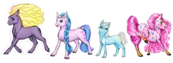 Size: 1800x657 | Tagged: artist:ackryllis, bootleg, derpibooru import, ja-ru, pony land, safe, simple background, sweetsville ponies, transparent background