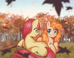 Size: 2800x2215 | Tagged: safe, artist:mirroredsea, derpibooru import, bright mac, pear butter, earth pony, pony, brightabetes, brightbutter, couple, cute, female, husband and wife, male, mare, married couple, pearabetes, shipping, smiling, stallion, straight