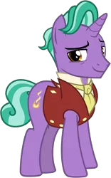 Size: 2000x3200 | Tagged: safe, artist:cheezedoodle96, derpibooru import, firelight, pony, unicorn, the parent map, .svg available, clothes, looking at you, male, missing accessory, necktie, shirt, simple background, smiling, solo, stallion, svg, transparent background, vector, vest