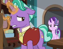 Size: 772x605 | Tagged: safe, derpibooru import, screencap, firelight, starlight glimmer, pony, unicorn, the parent map, animated, crying, cute, firebetes, glimmerbetes, manly tears, sad, sadorable