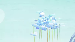 Size: 1280x720 | Tagged: city, cloud, cloudiseum, cloudsdale, derpibooru import, no pony, rainbow waterfall, safe, screencap, sky, tanks for the memories