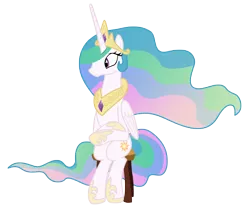 Size: 6000x5000 | Tagged: safe, artist:sunshi, derpibooru import, princess celestia, alicorn, pony, horse play, absurd resolution, female, mare, ponies sitting like humans, simple background, sitlestia, sitting, stool, transparent background, vector