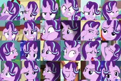 Size: 1600x1067 | Tagged: safe, derpibooru import, edit, edited screencap, screencap, starlight glimmer, pony, unicorn, the parent map, compilation, cute, faic, floppy ears, glimmerbetes, multeity, solo, solo focus, starlight cluster