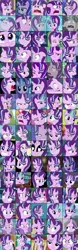 Size: 1008x3230 | Tagged: safe, derpibooru import, edit, edited screencap, screencap, firelight, starlight glimmer, pony, a hearth's warming tail, a royal problem, all bottled up, celestial advice, equestria girls, every little thing she does, mirror magic, no second prances, rock solid friendship, school daze, shadow play, the crystalling, the cutie map, the cutie re-mark, the maud couple, the parent map, to change a changeling, to where and back again, uncommon bond, spoiler:eqg specials, angry, biting, board game, boop, canterlot high, close-up, collage, compilation, cropped, crystal empire, cute, dragon pit, faic, female, filly, filly starlight glimmer, food, frown, glimmerbetes, glimmerposting, grin, headscarf, levitation, lidded eyes, lip bite, magic, meme, multeity, nervous, nervous grin, our town, popcorn, ragelight glimmer, raised eyebrow, s5 starlight, scarf, scrunchy face, self-boop, sire's hollow, smiling, sparkly eyes, squishy cheeks, starlight cluster, starlight says bravo, telekinesis, the many faces of starlight glimmer, tired, tongue bite, train station, trixie's puppeteering, twilight's castle, wall of tags, welcome home twilight, younger