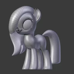 Size: 1920x1920 | Tagged: safe, artist:fillerartist, derpibooru import, marble pie, earth pony, pony, 3d, blender, female, high poly, simple background, solo, topology, wip
