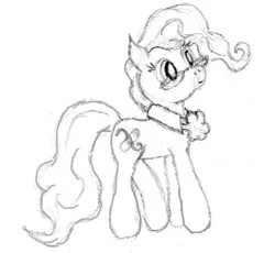 Size: 400x368 | Tagged: safe, artist:jenny nicholson, artist:spiderjewel, derpibooru import, mayor mare, earth pony, pony, female, mare, monochrome, sketch, solo