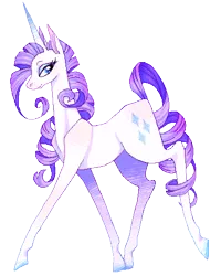 Size: 400x500 | Tagged: safe, artist:k9core, derpibooru import, rarity, pony, unicorn, female, looking back, mare, simple background, solo, transparent background