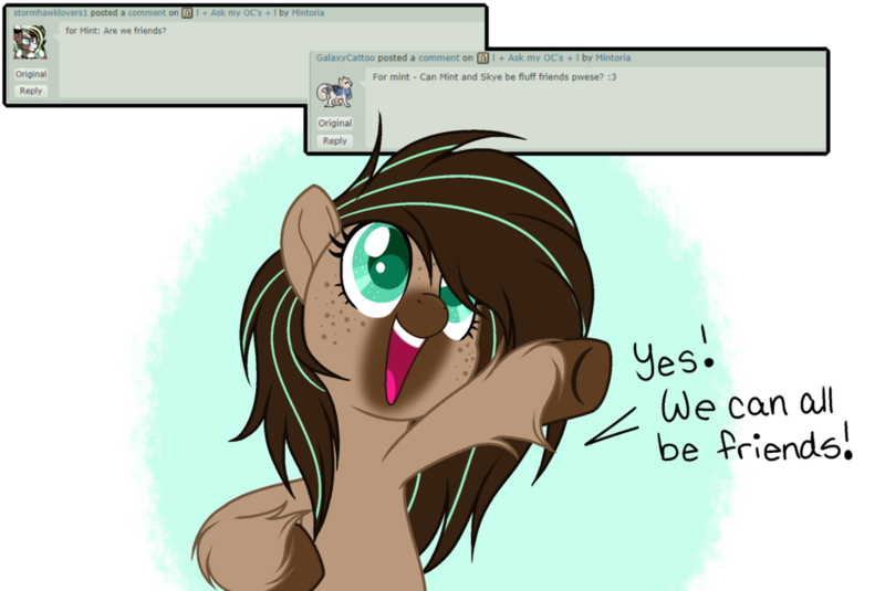 Size: 1024x685 | Tagged: safe, artist:mintoria, derpibooru import, oc, oc:mint, unofficial characters only, pony, ask, deviantart, female, mare, simple background, solo, transparent background, unshorn fetlocks