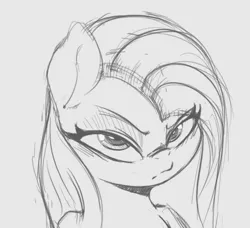 Size: 580x530 | Tagged: safe, artist:tre, derpibooru import, pinkie pie, earth pony, pony, bust, cute, cuteamena, female, gray background, grayscale, mare, monochrome, pinkamena diane pie, portrait, simple background, sketch, solo