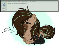 Size: 1024x796 | Tagged: safe, artist:mintoria, derpibooru import, oc, oc:mint, unofficial characters only, cat, pegasus, pony, ask, chest fluff, deviantart, female, mare, prone, simple background, solo, transparent background
