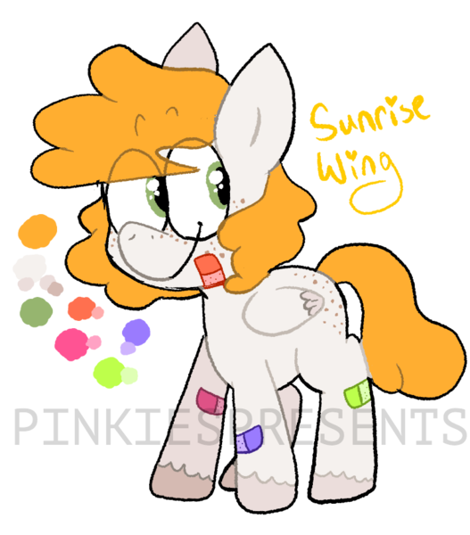 Size: 766x872 | Tagged: safe, artist:pinkiespresent, derpibooru import, oc, oc:sunrise wing, pegasus, pony, simple background, smiling, solo, transparent background, unshorn fetlocks