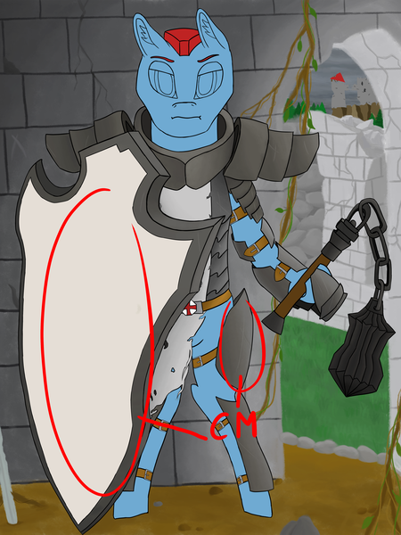 Size: 3750x5000 | Tagged: safe, artist:cunyi314, derpibooru import, oc, pony, armor, auction, bipedal, commission, cross, crusader, fantasy class, flail, knight, knights templar, paladin, shield, solo, warrior, weapon, your character here