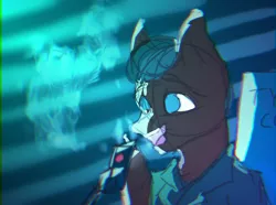 Size: 2150x1600 | Tagged: artist:al1-ce, blade runner, chromatic aberration, derpibooru import, oc, safe, smoking