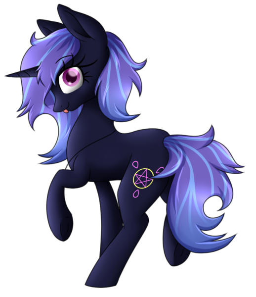 Size: 743x861 | Tagged: safe, artist:commypink, derpibooru import, oc, oc:rune forge, pony, unicorn, :p, female, looking at you, mare, raised hoof, simple background, tongue out, transparent background, ych result