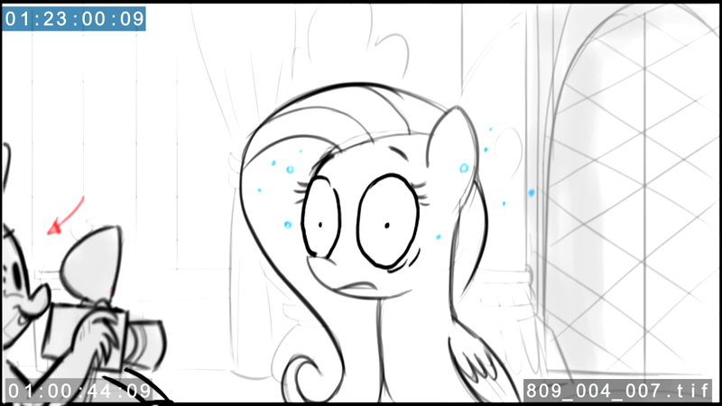 Size: 1920x1080 | Tagged: safe, derpibooru import, screencap, fluttershy, spike, non-compete clause, animatic, faic, shocked, thousand yard stare, wide eyes