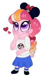 Size: 540x940 | Tagged: safe, artist:carouselunique, derpibooru import, oc, oc:honeycrisp blossom, unofficial characters only, equestria girls, disney, hat, mickey hat, mickey mouse club, parent:big macintosh, parent:princess cadance, parents:cadmac, simple background, solo, transparent background