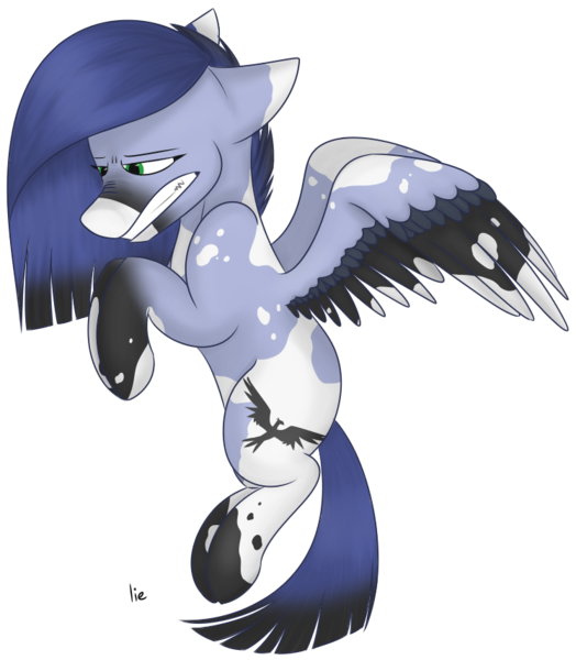 Size: 747x855 | Tagged: safe, artist:yourbestnightmaree, derpibooru import, oc, oc:jet, unofficial characters only, pegasus, pony, colored wings, female, mare, multicolored wings, simple background, solo, transparent background