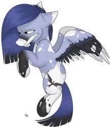 Size: 747x855 | Tagged: safe, artist:yourbestnightmaree, derpibooru import, oc, oc:jet, unofficial characters only, pegasus, pony, colored wings, female, mare, multicolored wings, simple background, solo, transparent background