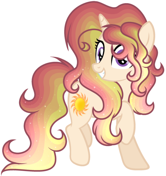 Size: 1732x1828 | Tagged: safe, artist:xxmelody-scribblexx, derpibooru import, oc, oc:morning star, pony, unicorn, female, magical lesbian spawn, mare, offspring, parent:princess celestia, parent:sunset shimmer, parents:sunsestia, simple background, solo, transparent background