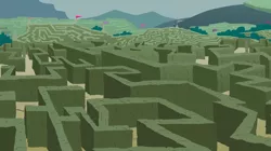 Size: 1440x807 | Tagged: canterlot hedge maze, derpibooru import, hedge, hedge maze, maze, no pony, safe, scenery, screencap, the return of harmony