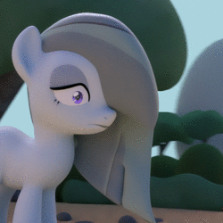 Size: 480x480 | Tagged: safe, artist:fillerartist, derpibooru import, marble pie, earth pony, pony, the maud couple, 3d, 60 fps, :p, angry, animated, blender, blender cycles, cute, female, frown, glare, madorable, marble pie is not amused, marblebetes, mare, maturity, no sound, outdoors, scene interpretation, silly, solo, tongue out, tree, webm, wide eyes