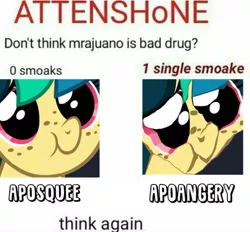 Size: 863x802 | Tagged: safe, artist:shinodage, derpibooru import, oc, oc:apogee, unofficial characters only, pegasus, pony, angery, angry, content-aware scale, cute, dank memes, drugs, marijuana, meme, public service announcement, squee, stylistic suck