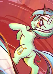 Size: 2190x3038 | Tagged: safe, artist:mirroredsea, derpibooru import, lyra heartstrings, pony, unicorn, cute, female, high res, looking at you, looking back, looking back at you, lyrabetes, mare, plot, solo