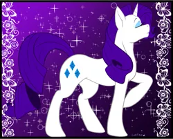 Size: 741x597 | Tagged: safe, artist:the-coffee-cobra, derpibooru import, rarity, pony, unicorn, abstract background, cutie mark, eyes closed, eyeshadow, female, makeup, mare, profile, raised hoof, solo