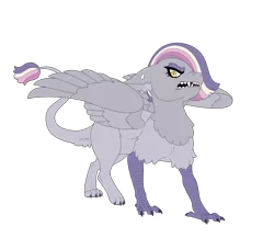 Size: 3000x2600 | Tagged: artist:jackiebloom, derpibooru import, female, high res, hippogriff, interspecies offspring, magical lesbian spawn, oc, oc:sonneteer, offspring, parent:gilda, parents:gildalight, parents:twilda, parent:twilight sparkle, safe, simple background, solo, transparent background