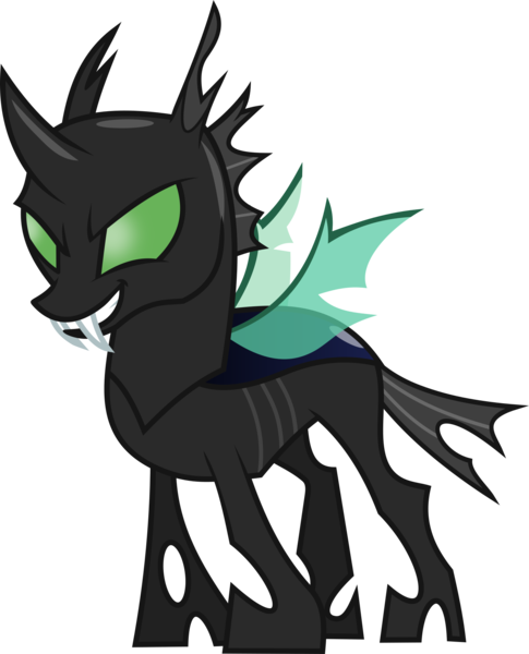 Size: 1919x2374 | Tagged: artist:frownfactory, changeling, changeling oc, derpibooru import, green changeling, oc, oc:trophus, safe, simple background, solo, svg, .svg available, transparent background, unofficial characters only, vector