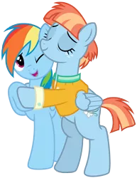 Size: 1539x1995 | Tagged: safe, artist:famousmari5, derpibooru import, rainbow dash, windy whistles, pegasus, pony, cute, eyes closed, female, hug, like mother like daughter, mare, mother and daughter, simple background, smiling, transparent background, windybetes