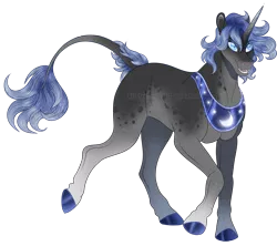 Size: 1263x1120 | Tagged: safe, artist:bijutsuyoukai, derpibooru import, oc, unofficial characters only, pony, unicorn, leonine tail, male, offspring, parent:nightmare moon, parent:shining armor, parents:shining moon, peytral, realistic horse legs, simple background, solo, stallion, transparent background