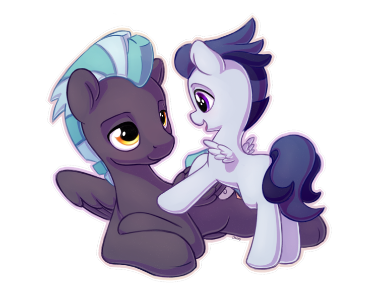 Size: 1400x1100 | Tagged: safe, artist:bobdude0, derpibooru import, rumble, thunderlane, pegasus, pony, brothers, colt, cute, male, prone, simple background, smiling, stallion, transparent background