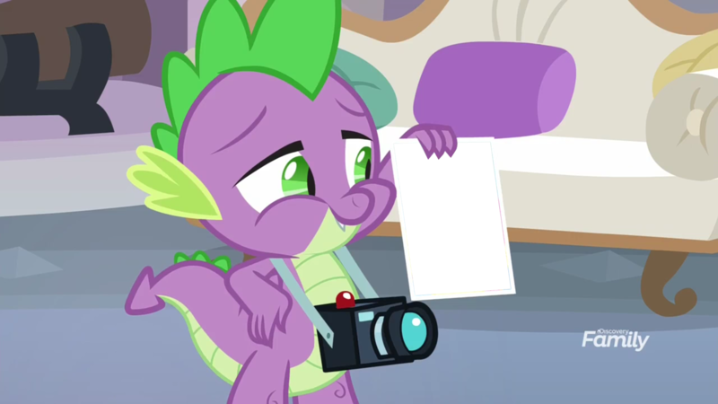 Size: 1920x1080 | Tagged: camera, derpibooru import, discovery family logo, dragon, edit, edited screencap, exploitable meme, male, meme, non-compete clause, photo, safe, screencap, smiling, spike, spike's photo, template