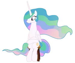 Size: 6000x5000 | Tagged: safe, artist:sunshi, derpibooru import, edit, editor:slayerbvc, vector edit, princess celestia, alicorn, pony, horse play, absurd resolution, accessory-less edit, barehoof, female, mare, missing accessory, ponies sitting like humans, simple background, sitlestia, sitting, solo, stool, transparent background, vector