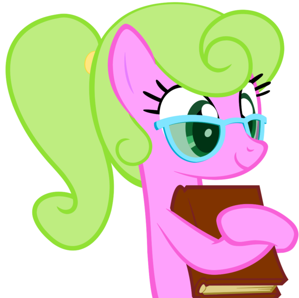 Size: 1019x1015 | Tagged: safe, artist:kody02, derpibooru import, daisy, flower wishes, earth pony, pony, .svg available, book, female, glasses, nerd, nerd pony, simple background, svg, transparent background, vector