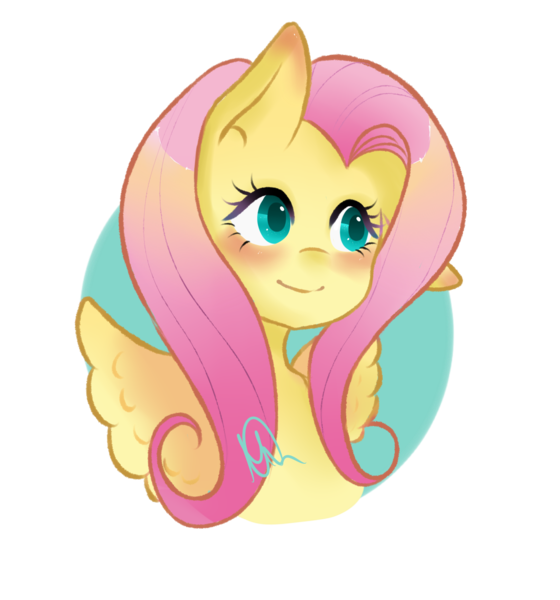 Size: 1200x1286 | Tagged: safe, artist:fullbucket, derpibooru import, fluttershy, pegasus, pony, bust, cute, female, looking away, mare, portrait, shyabetes, simple background, smiling, solo, transparent background, wings